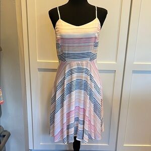 Old Navy Multicolor Striped Lined Midi Dress